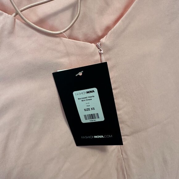 Fashion Nova Borrowed Hearts Mini Dress in Pink - Size XS - NWT - Picture 8 of 8
